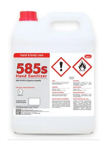 585S Hand Sanitizer – Hand Sanitizer · 65% Denatured Alcohol