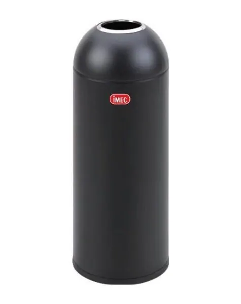 IP1232BD Black Powder Coated Bullet Bin with Dome Open Top – Recycle bins