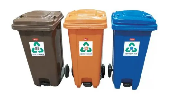 STEP120R Recycle Step-On Two Wheel Bin – Recycle bins