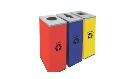 RECYCLE-135/SS Stainless / Powder-coated Recycle Bin – LEADER Stainless / Powder-coated Recycle Bin
