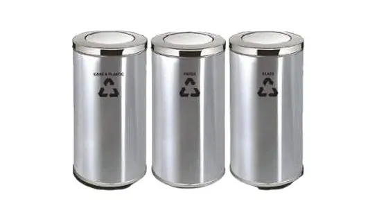 RECYCLE-220/SS Stainless / Powder-coated Recycle Bin – LEADER Stainless / Powder-coated Recycle Bin