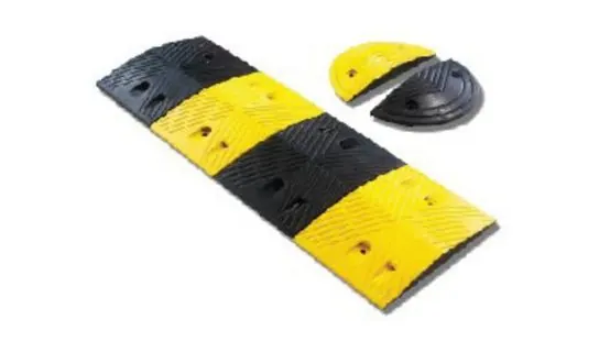 1m Rubber Hump c/w Cat Eye – Bollards, traffic & safety
