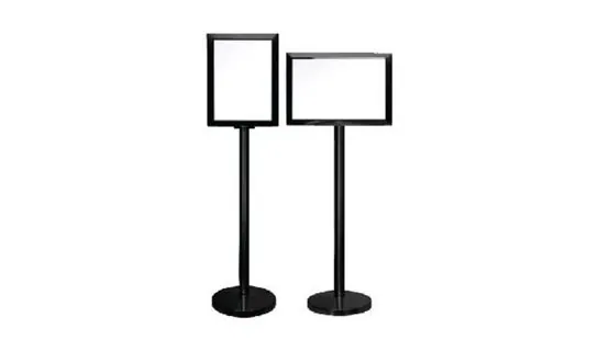 Black Coated A3 Display Stand – Signs, queue & sign stands