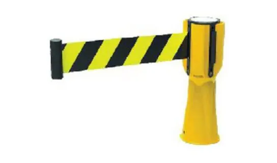 Traffic Cone Topper c/w Retractable Belt (Yellow + Black) – Bollards, traffic & safety