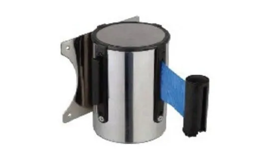 Wall Mounted Stainless Steel Retractable Belt - 2m – Signs, queue & sign stands